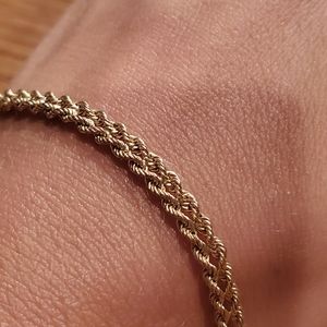 10K Gold Chain Bracelet 8"